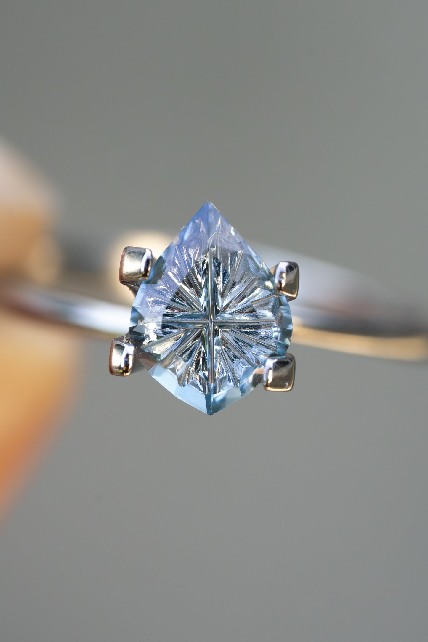 1.13 Carat Color Change Teal Green to Slate Blue Fantasy Cut Lab Sapphire