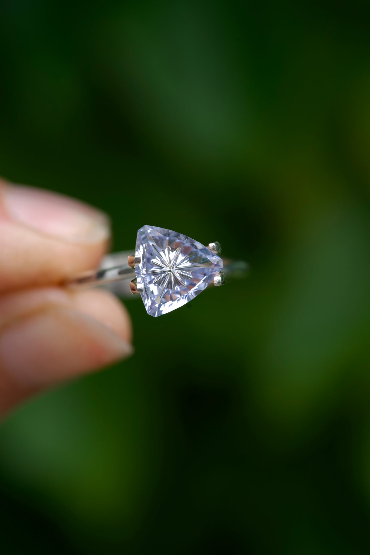 2.31 Carat White Fantasy Cut Lab Sapphire