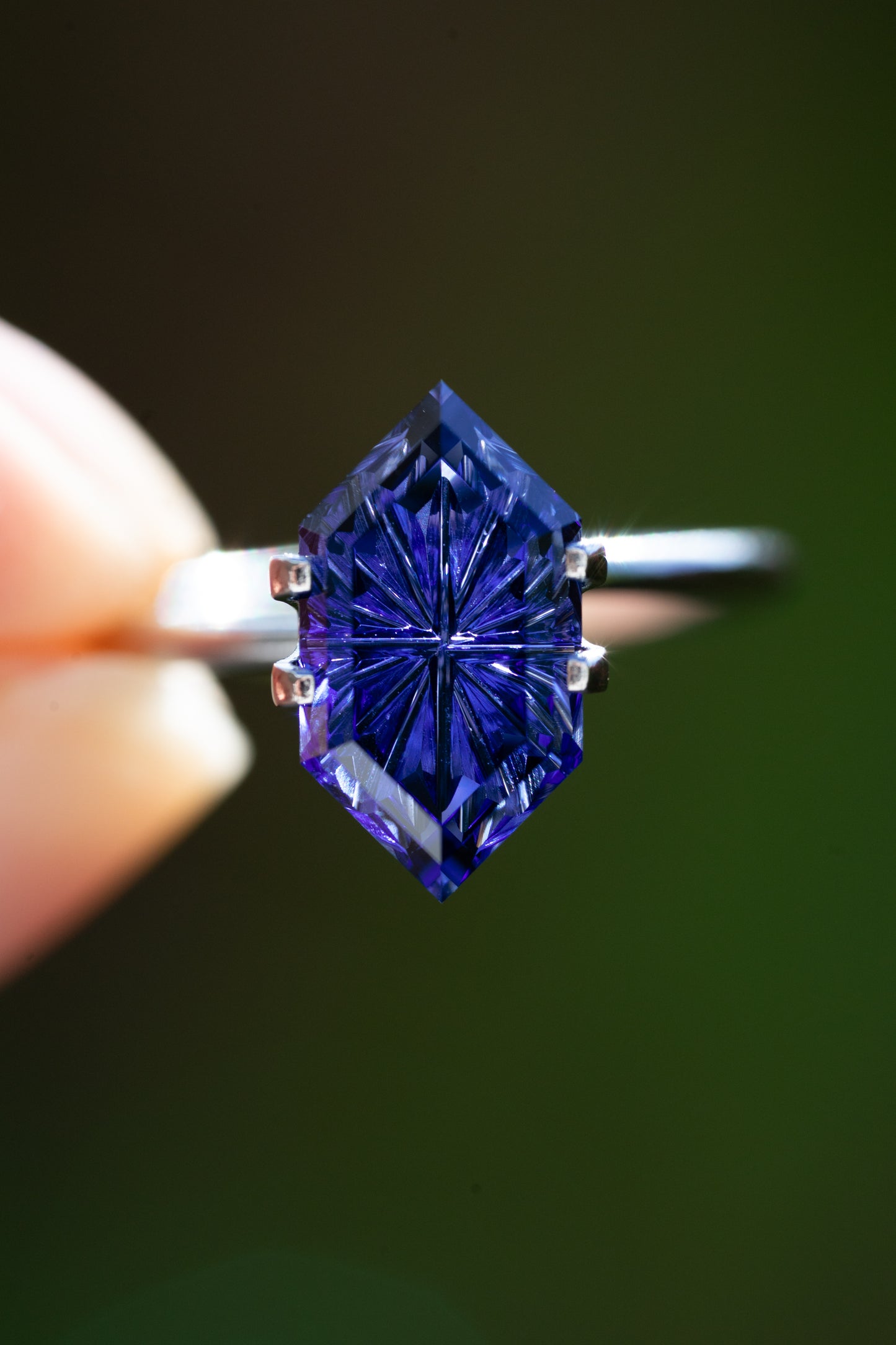 4.14 Carat Blue Fantasy Cut Lab Sapphire