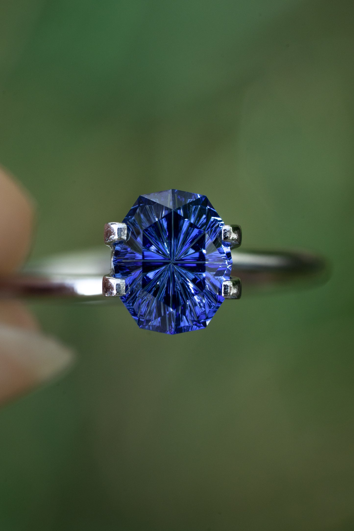 1.99 Carat Dark Blue Fantasy Cut Oval Lab Sapphire