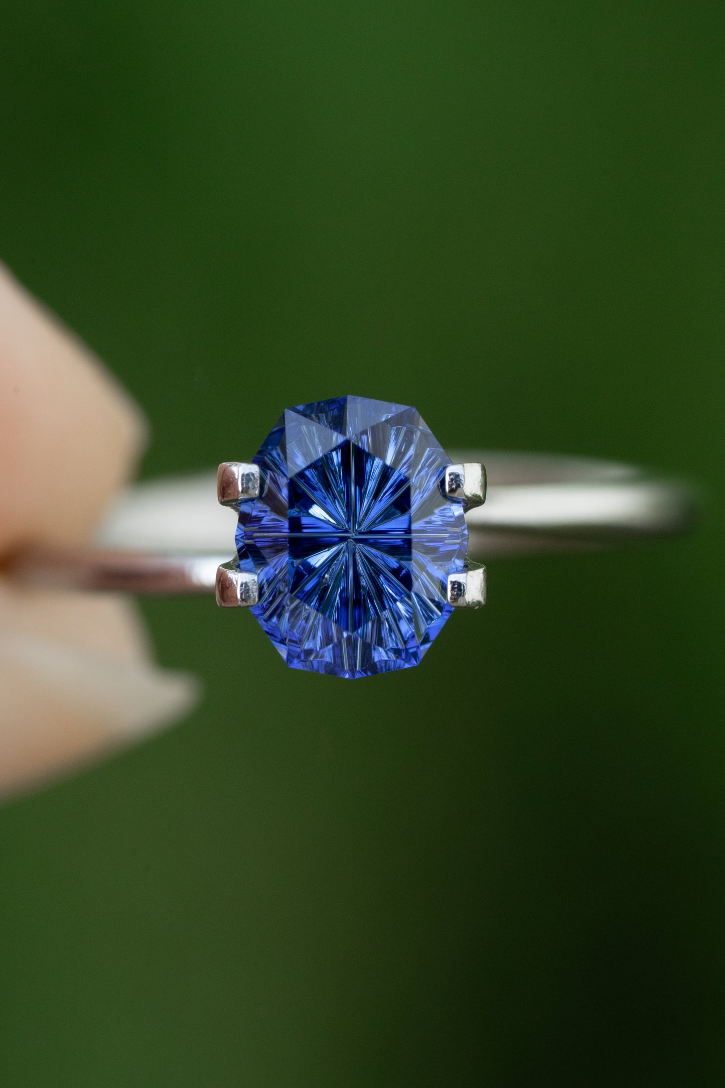 1.99 Carat Dark Blue Fantasy Cut Oval Lab Sapphire