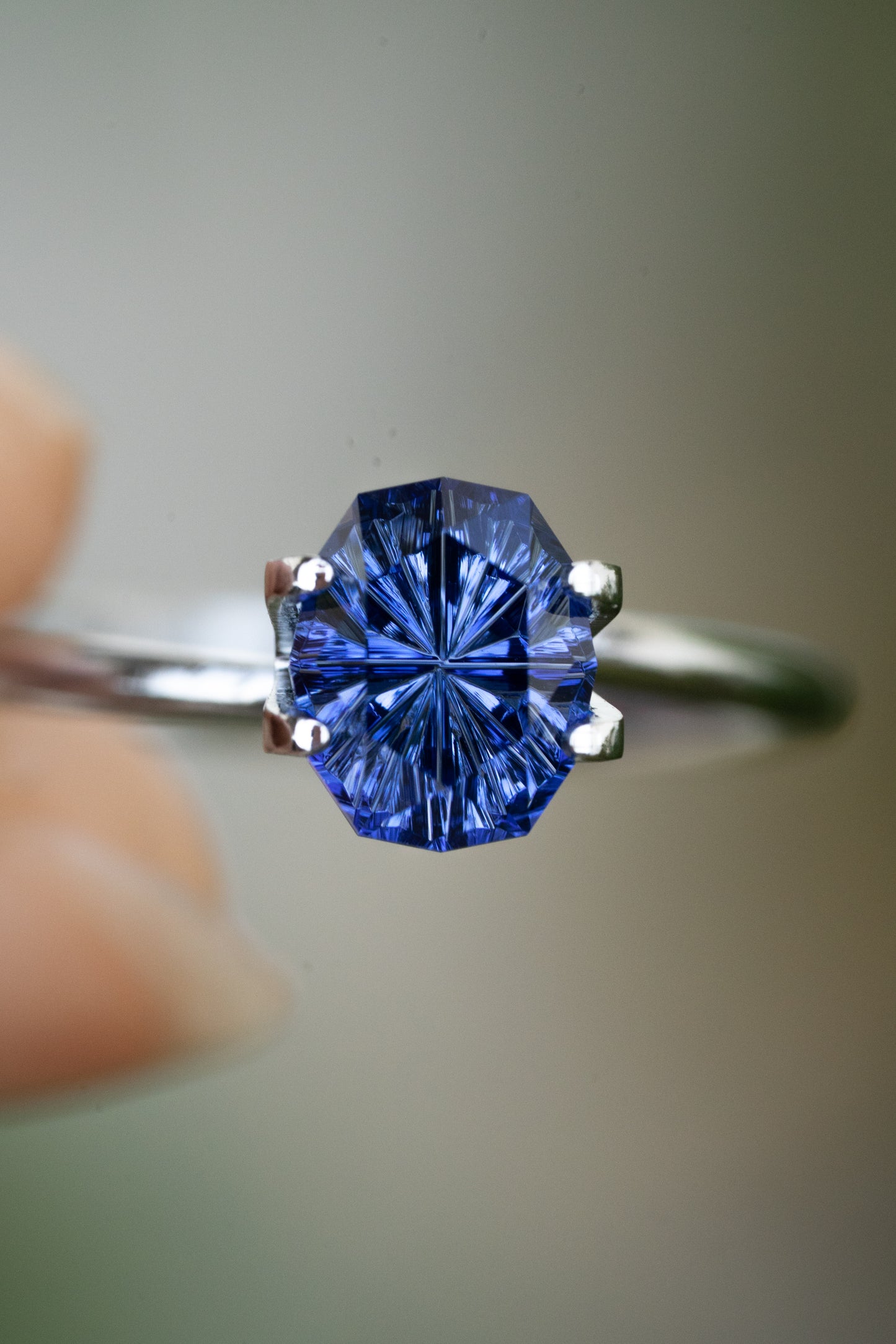 1.99 Carat Dark Blue Fantasy Cut Oval Lab Sapphire