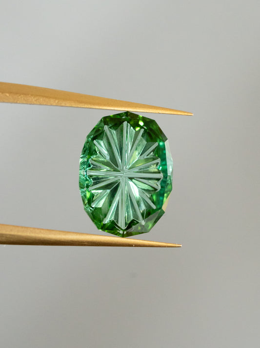 0.91 Carat Green Fantasy Cut Natural Tourmaline