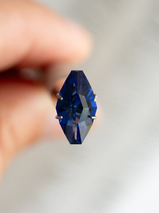 2.88 Carat Medium Blue Lab Sapphire