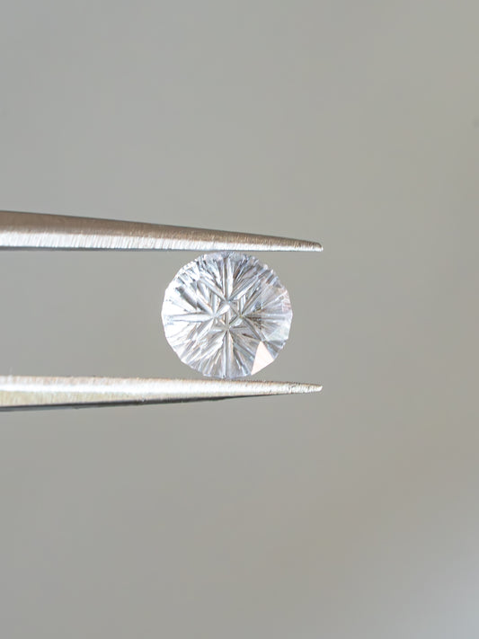 0.91 Carat White Fantasy Cut Lab Sapphire
