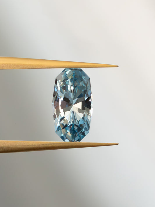 0.81 Carat Light Blue Lab Sapphire