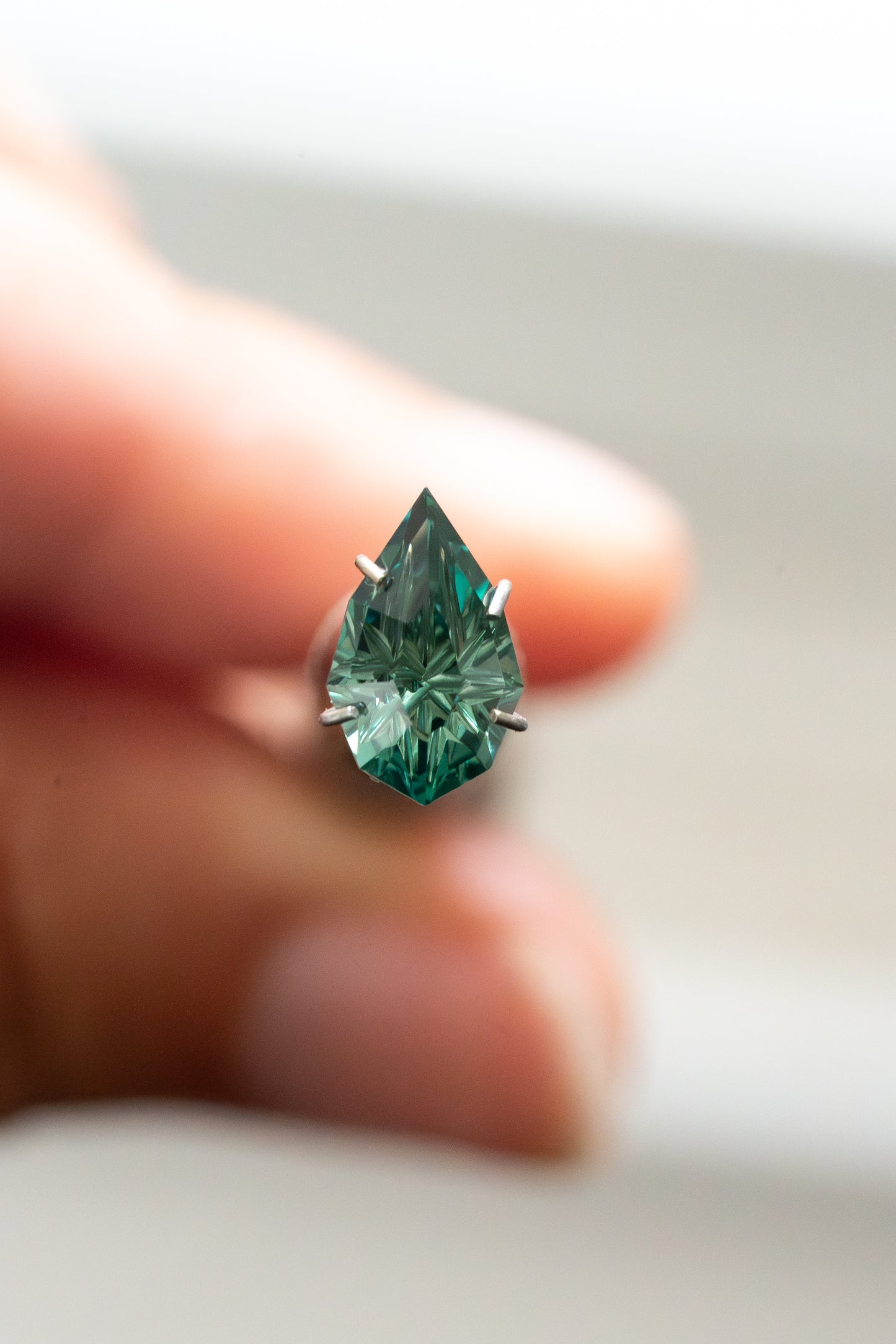 2.00 Carat Green Fantasy Cut Lab Sapphire