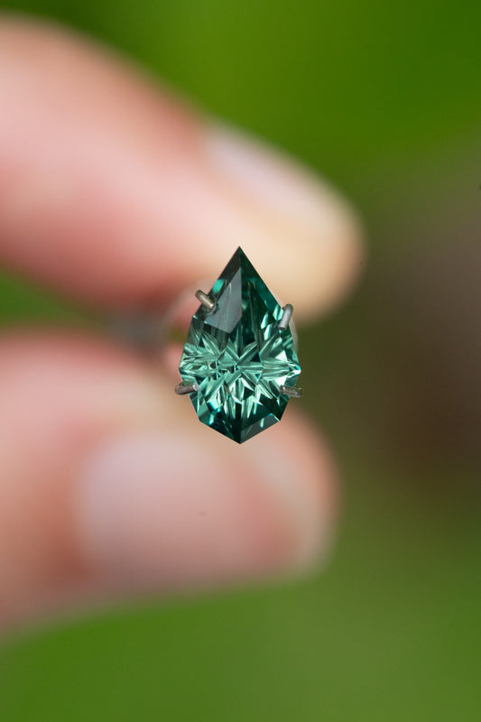 2.00 Carat Green Fantasy Cut Lab Sapphire