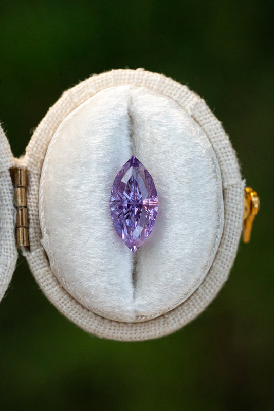 2.32 Carat Lavender Pink Fantasy Cut Lab Sapphire