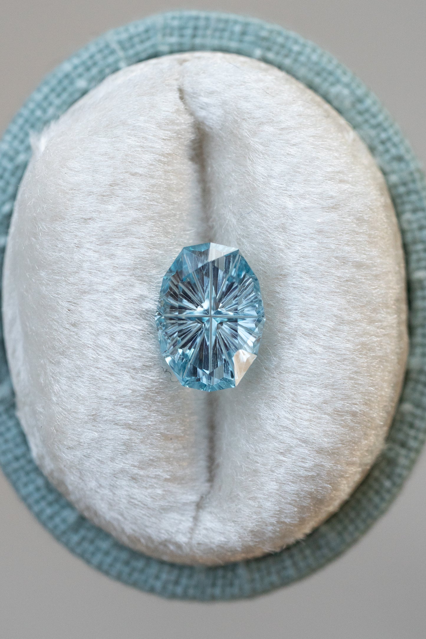 1.45 Carat Light Blue Fantasy Cut Lab Sapphire