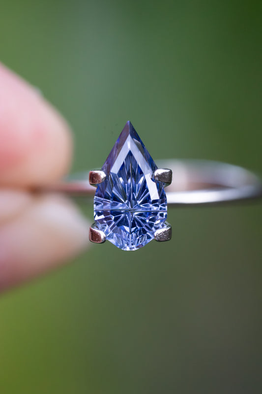 1.84 Medium Periwinkle Blue Fantasy Cut Lab Sapphire
