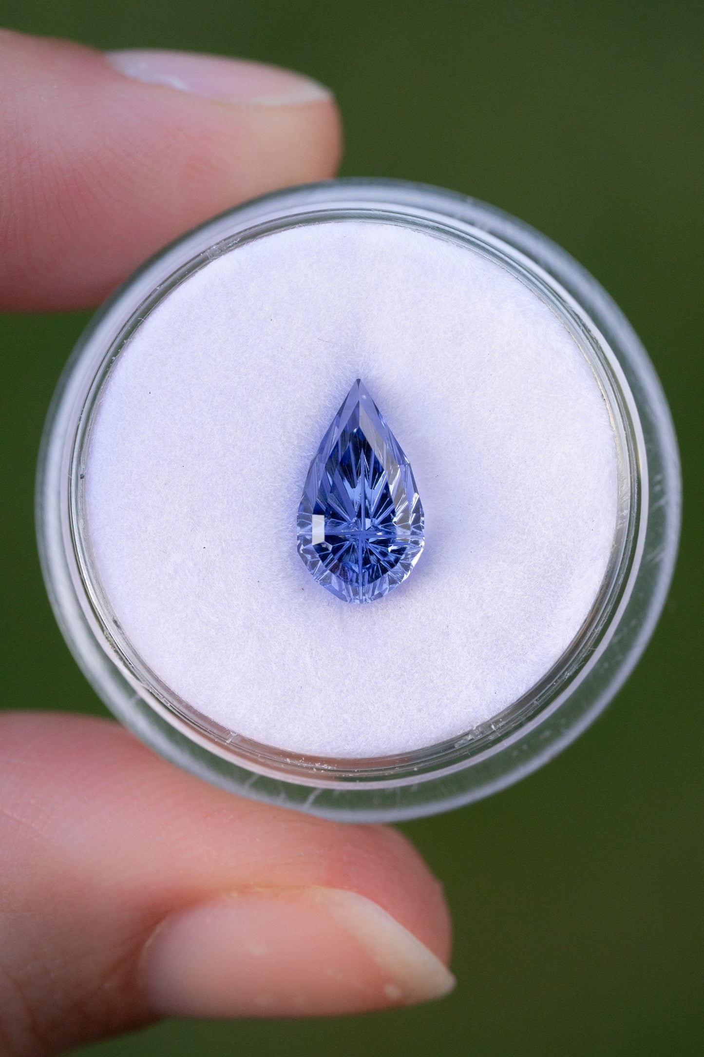 1.84 Medium Periwinkle Blue Fantasy Cut Lab Sapphire
