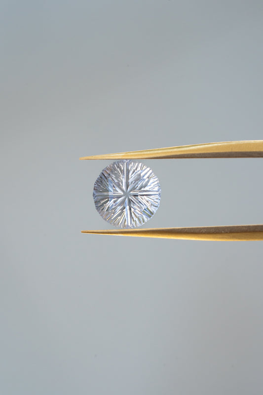 1.11 Carat White Fantasy Cut Lab Sapphire