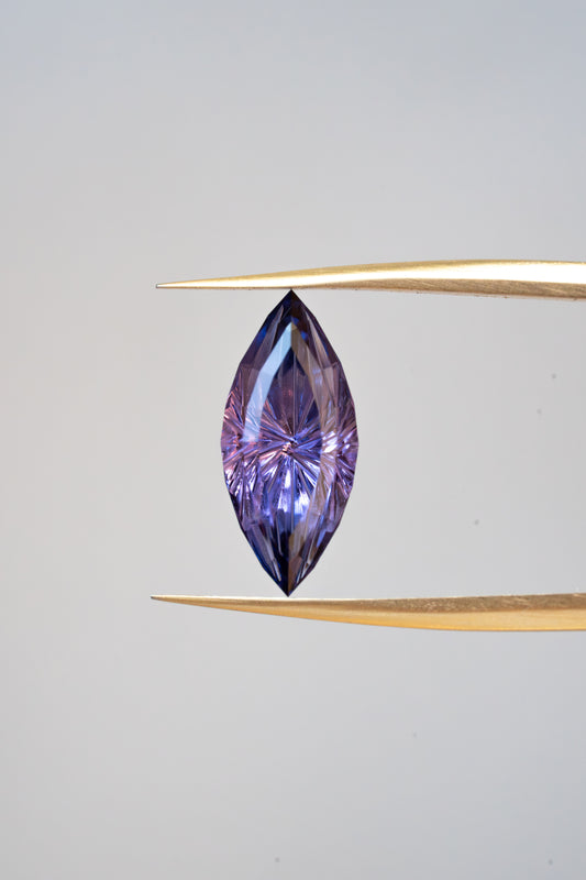 1.94 Carat Two Tone Purple Fantasy Cut Lab Sapphire