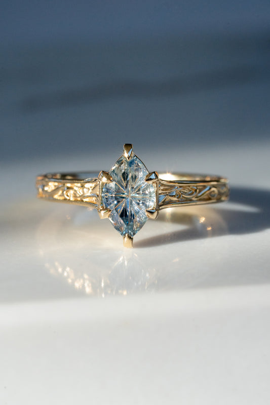 The Fable Ring with 1.39 Carat Fantasy Cut Umba Sapphire- Size 5.75