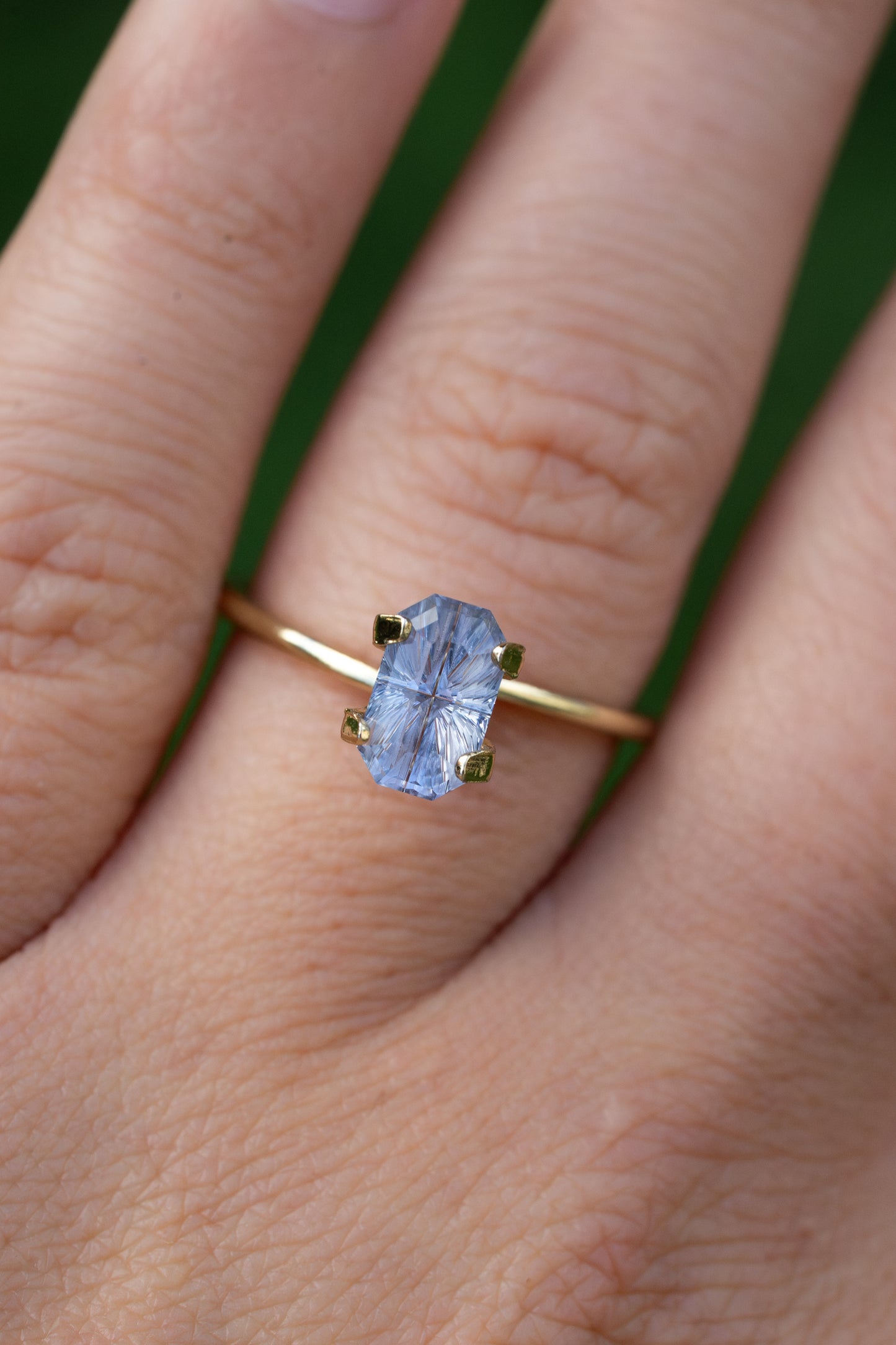 1.43 Carat Silvery Blue Fantasy Cut Madagascar Sapphire