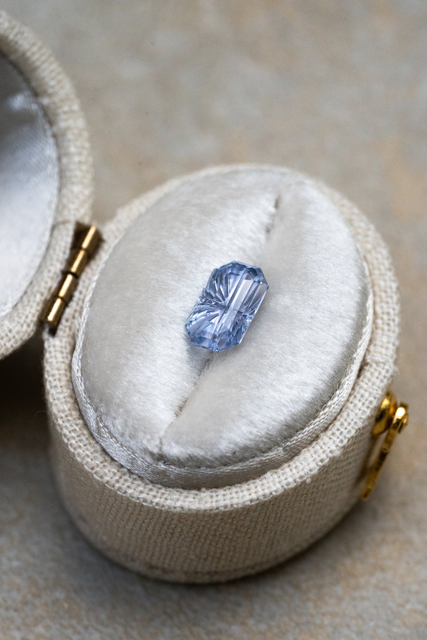 1.43 Carat Silvery Blue Fantasy Cut Madagascar Sapphire