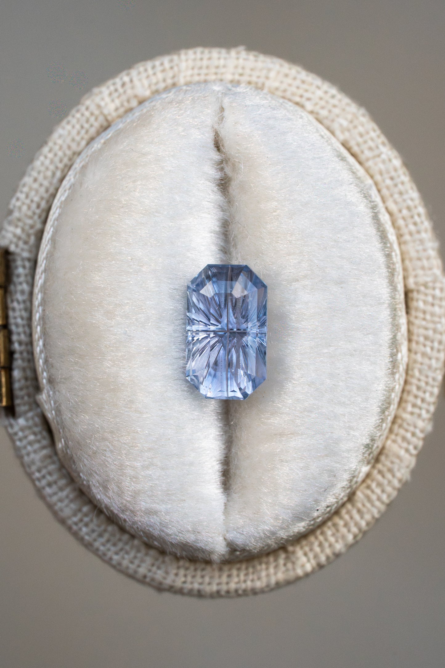 1.43 Carat Silvery Blue Fantasy Cut Madagascar Sapphire