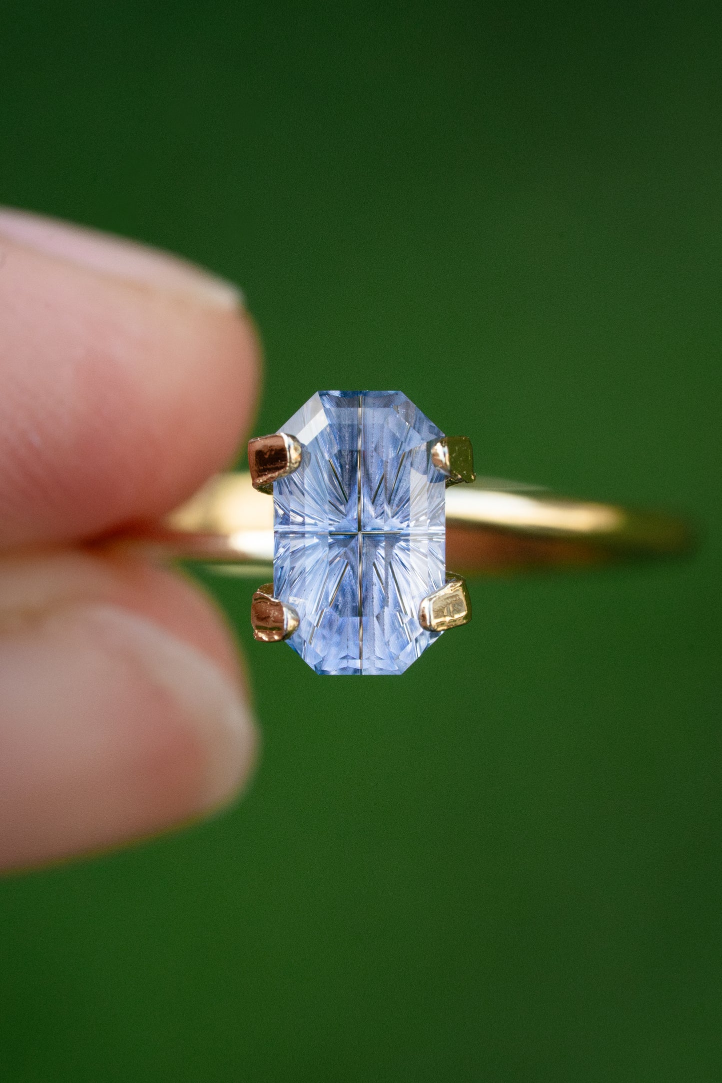 1.43 Carat Silvery Blue Fantasy Cut Madagascar Sapphire