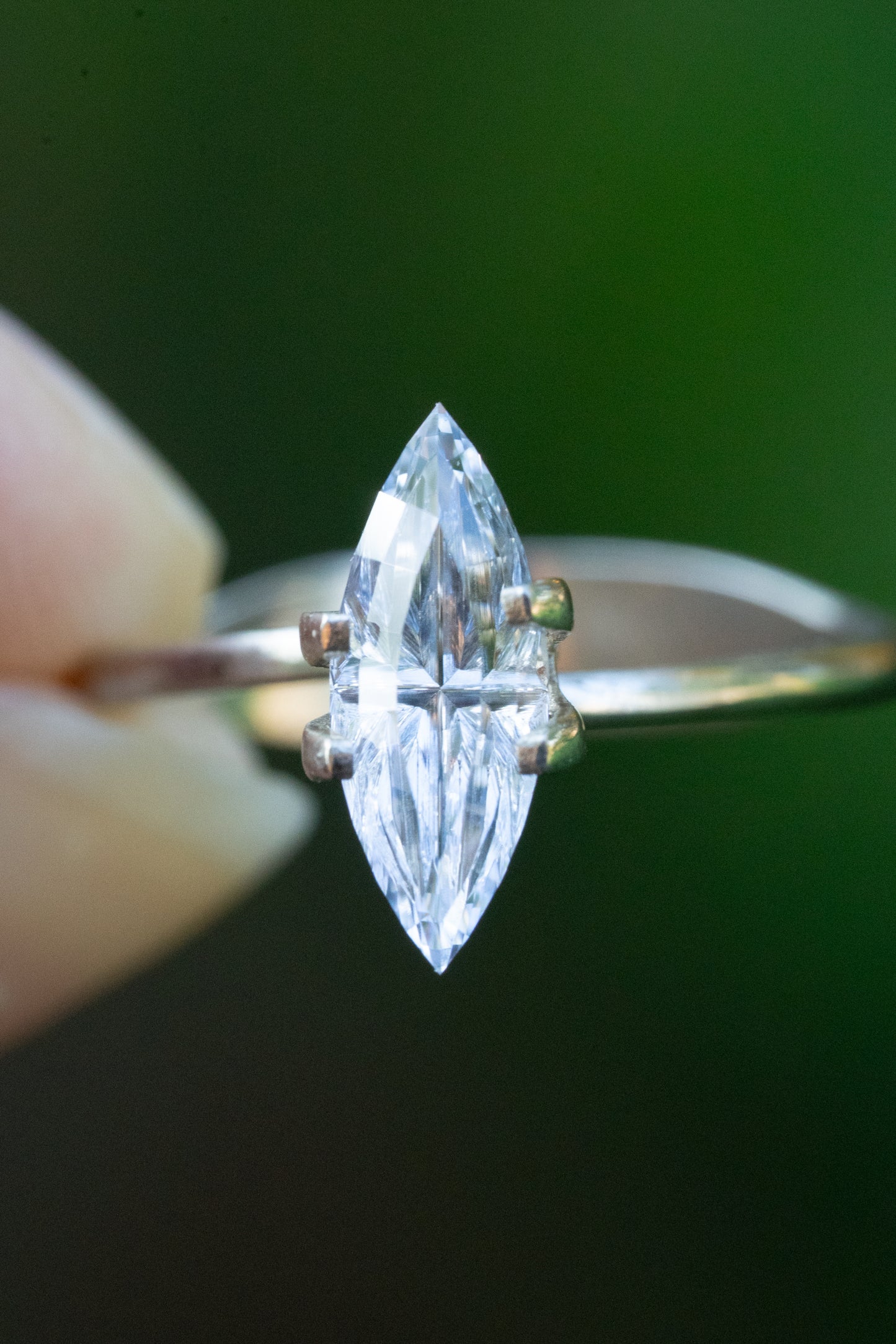 1.86 Carat Silvery Blue White Fantasy Cut Lab Sapphire