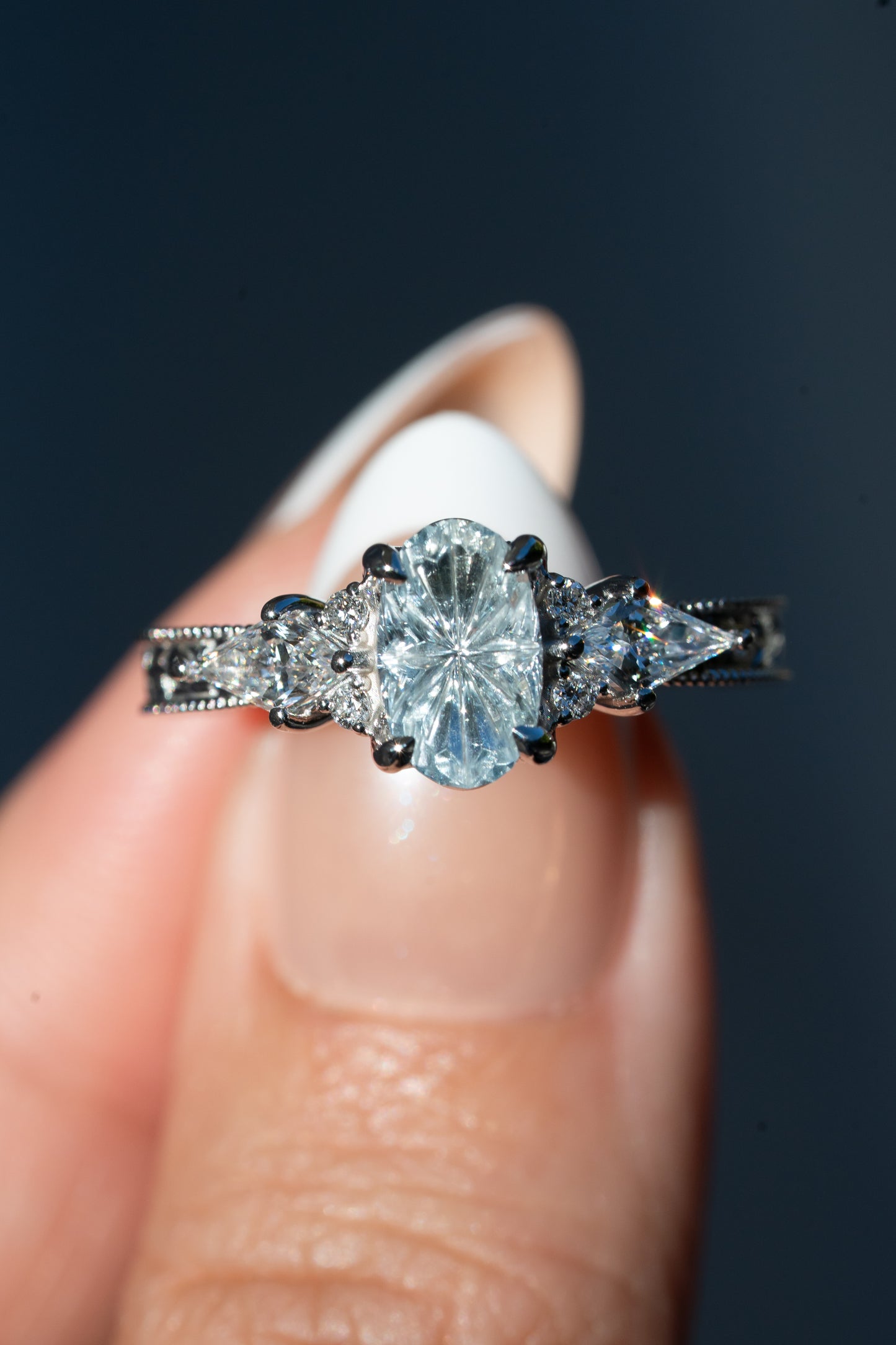 The Arwen Ring with 1.43 Carat Ilakaka Sapphire- Size 7