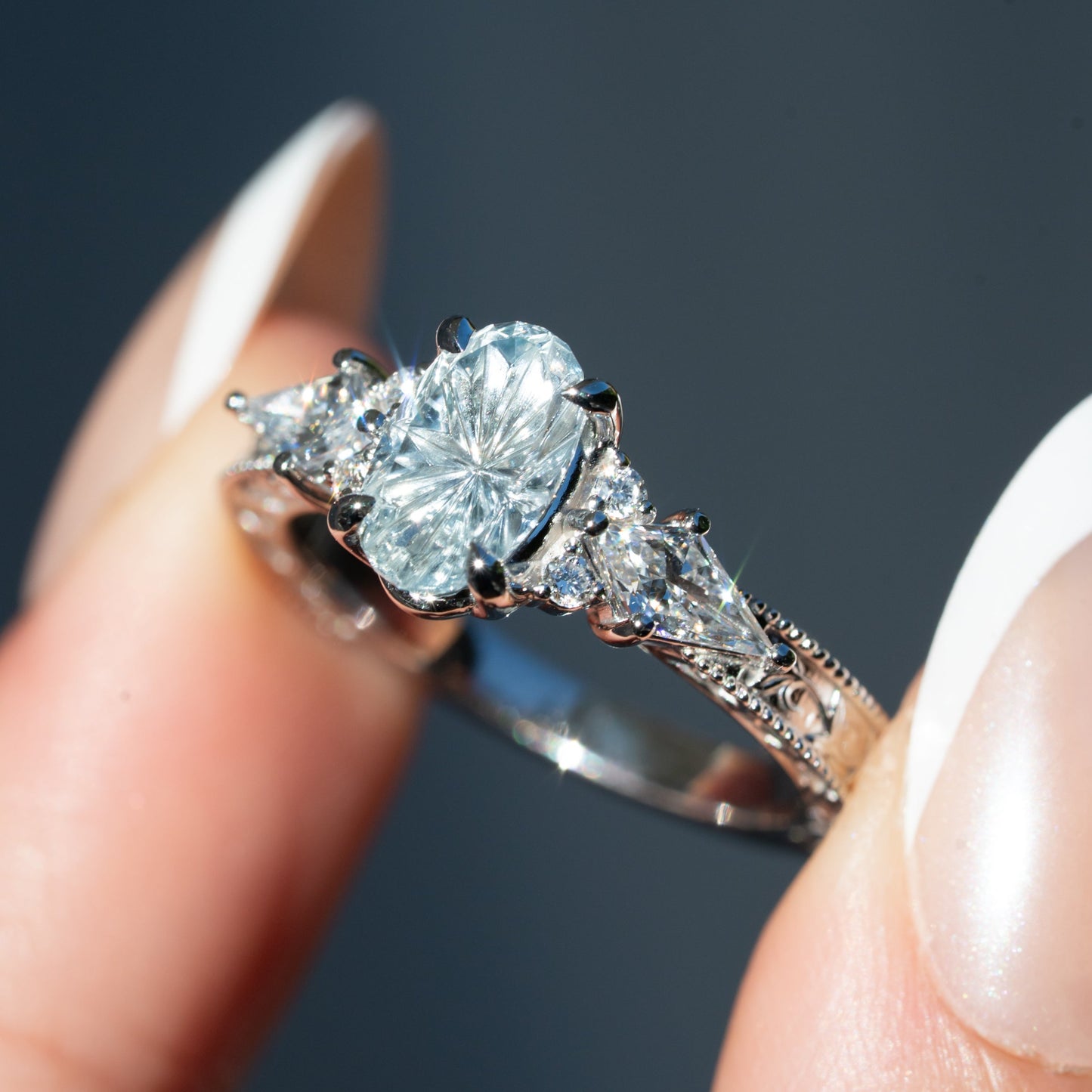 The Arwen Ring with 1.43 Carat Ilakaka Sapphire- Size 7