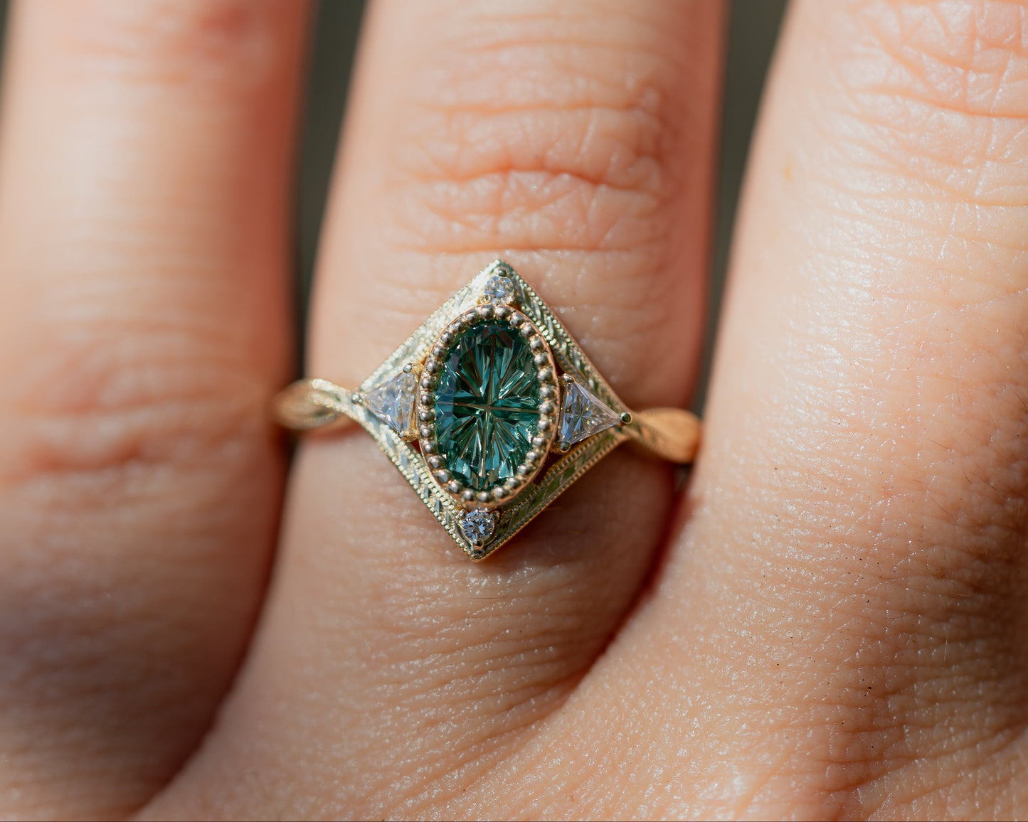 The Valoria Ring with 1.06 Carat Lab Sapphire- Size 7