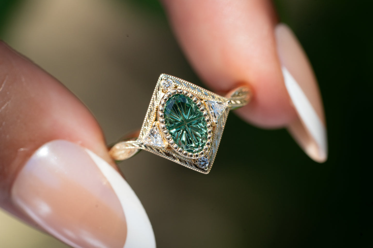 The Valoria Ring with 1.06 Carat Lab Sapphire- Size 7