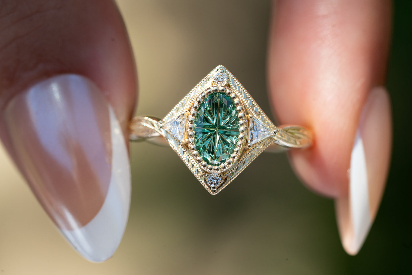 The Valoria Ring with 1.06 Carat Lab Sapphire- Size 7