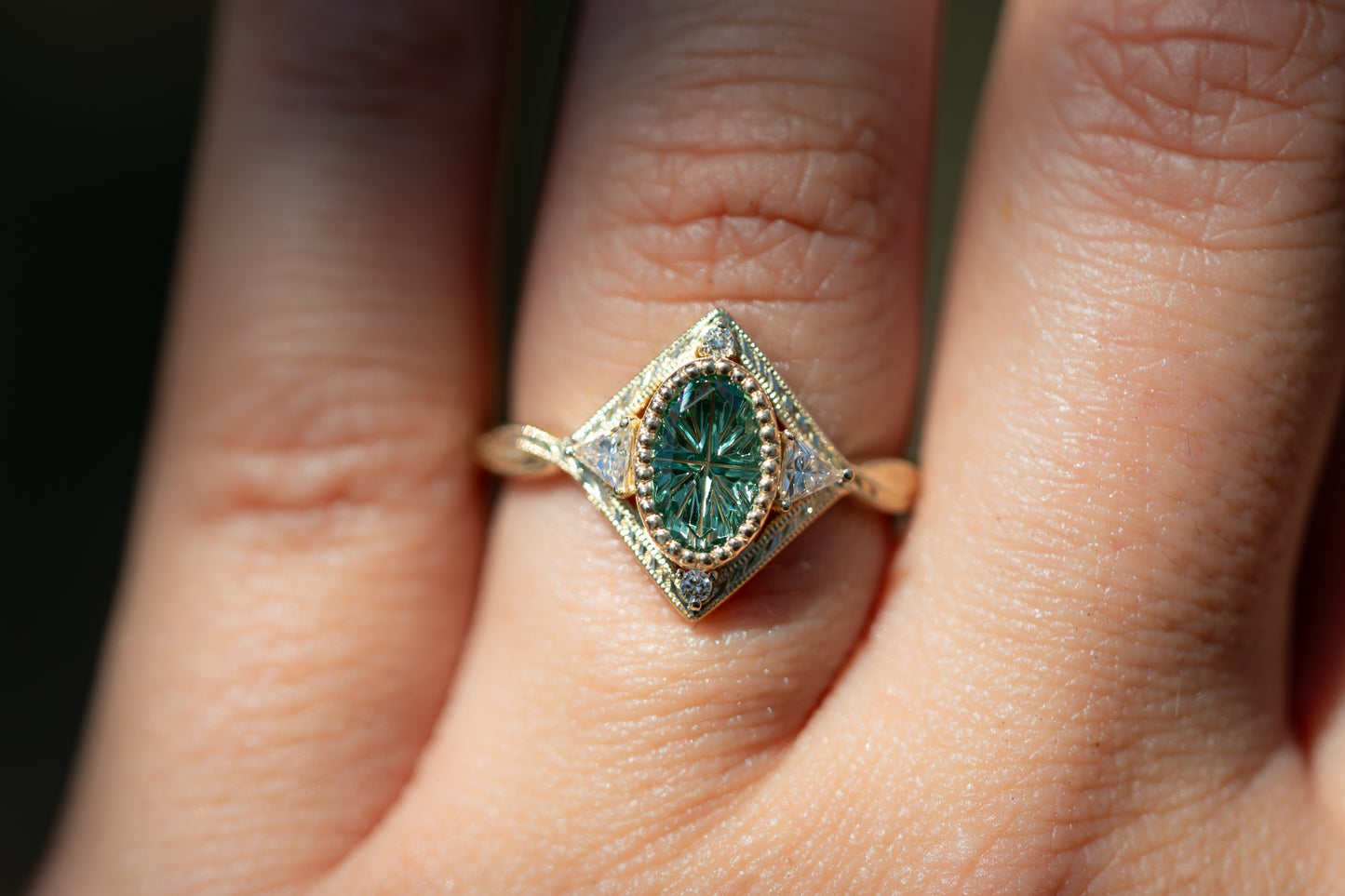 The Valoria Ring with 1.06 Carat Lab Sapphire- Size 7