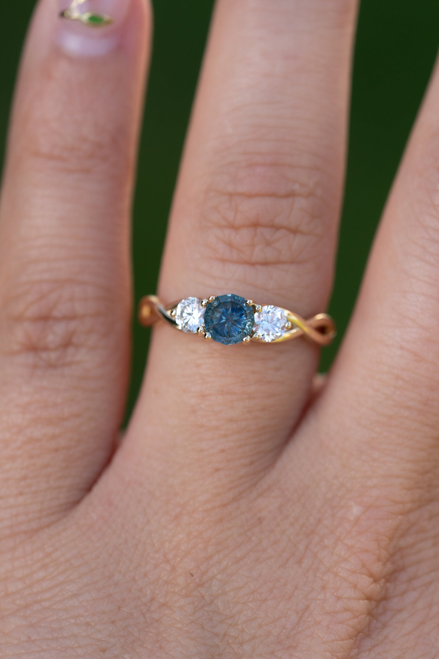 The Woven Ring with 0.58 Carat Montana Sapphire- Size 7