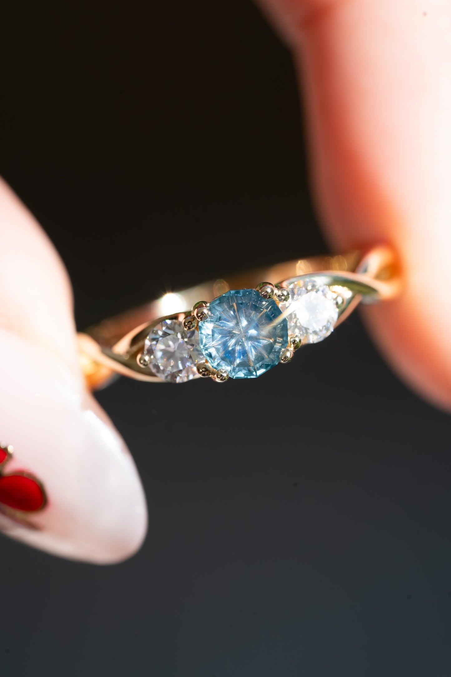 The Woven Ring with 0.58 Carat Montana Sapphire- Size 7
