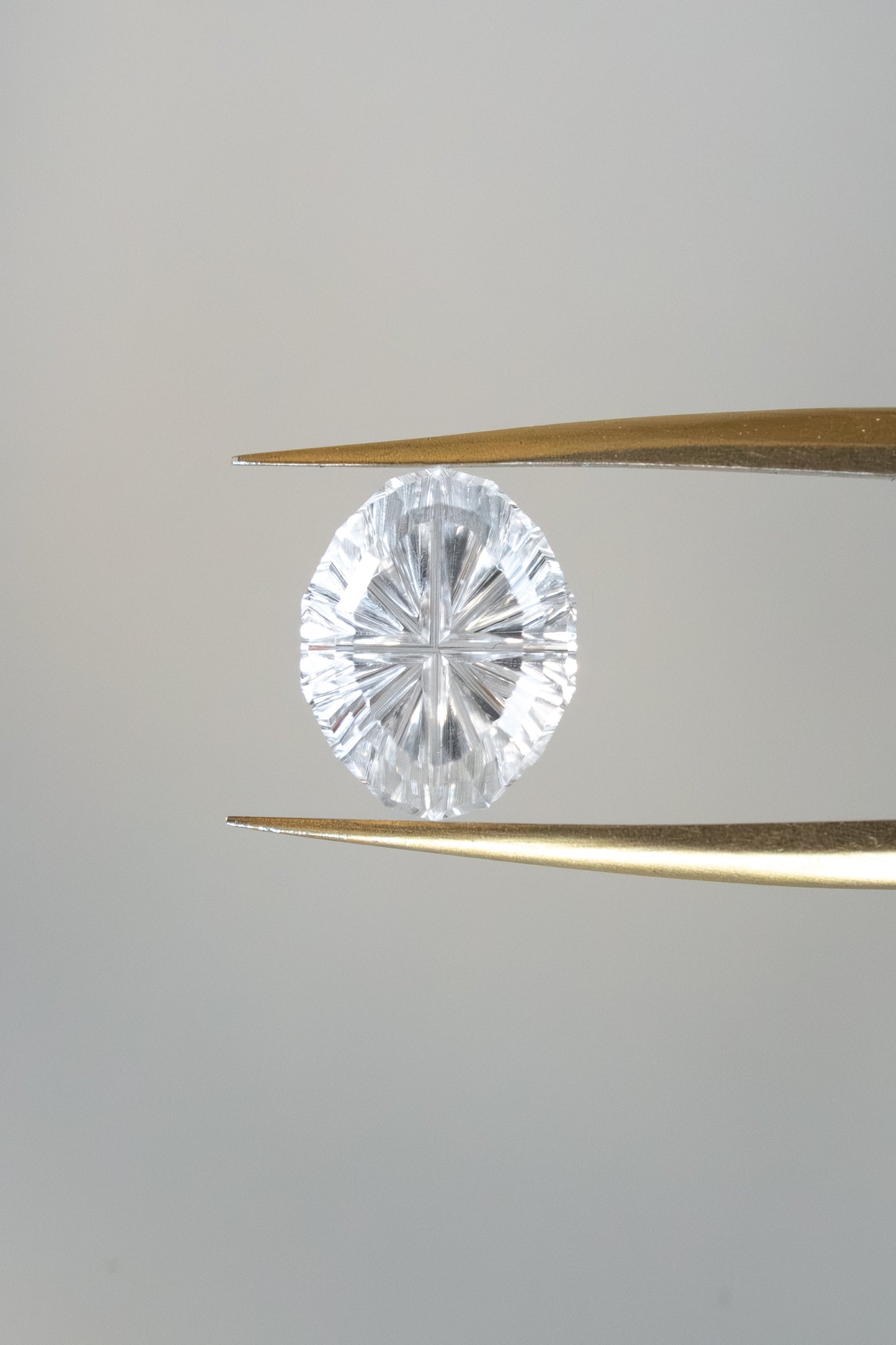 1.29 Carat White Fantasy Cut Lab Sapphire